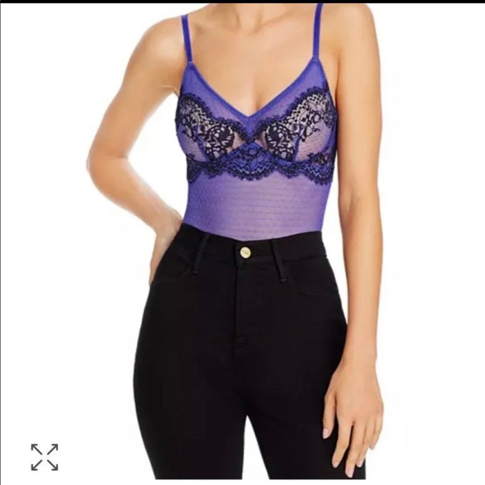 Jason Wu Blue Lace Body Suit SZ M